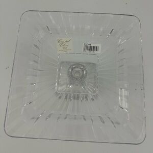 Crystal Clear Industries 7” Square Footed Cake Plate - NWT